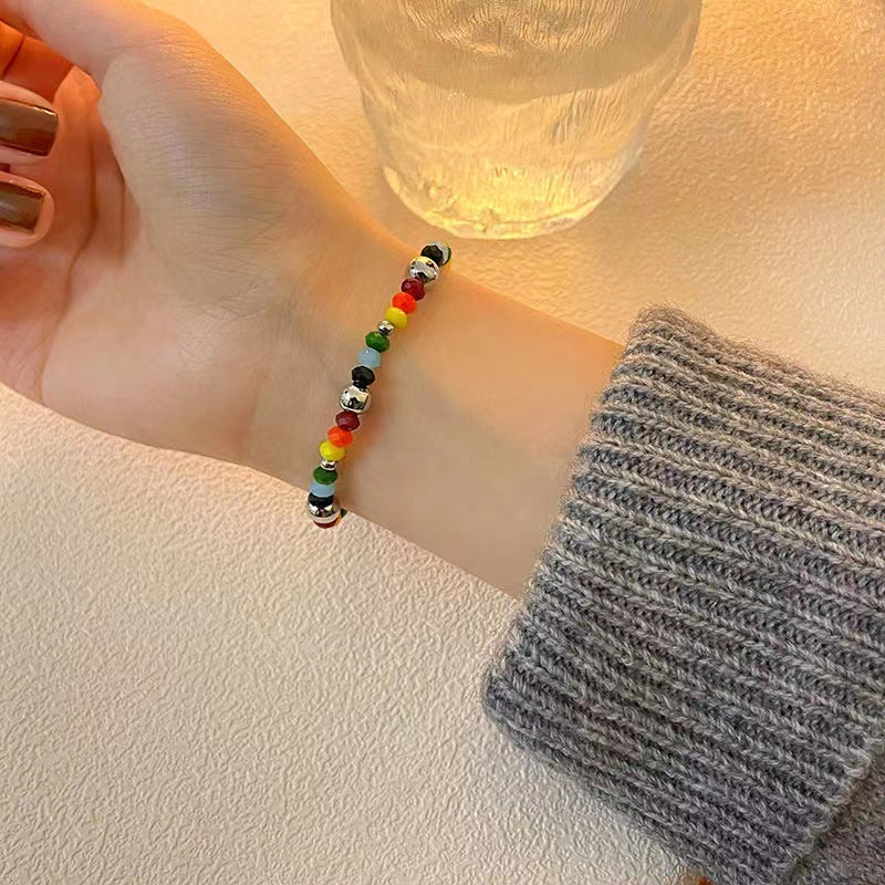 Wholesale Acrylic Rainbow Beads Bracelet